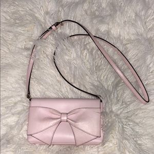 Kate spade crossbody purse baby pink bow